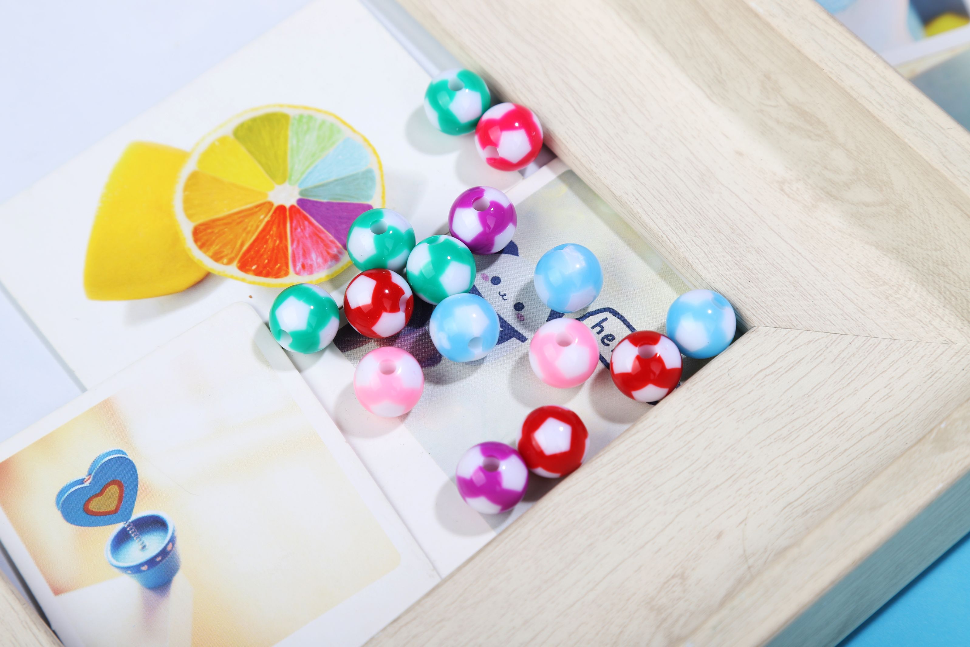 Acrylic Solid Color Beads Candy Beads Diy Creative Beads For Children
