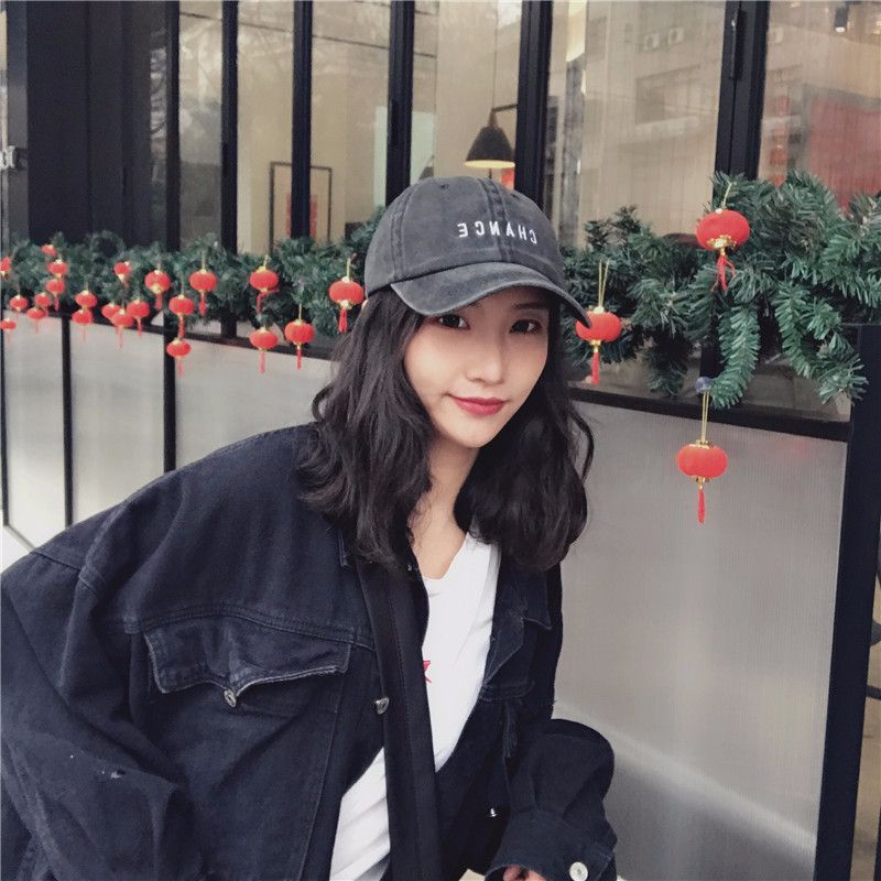 Four Seasons Cowboy Wash Hat Women Retro Baseball Hat Korean Version To Do Old Everything Street Alphabet Embroidery Cap undefined