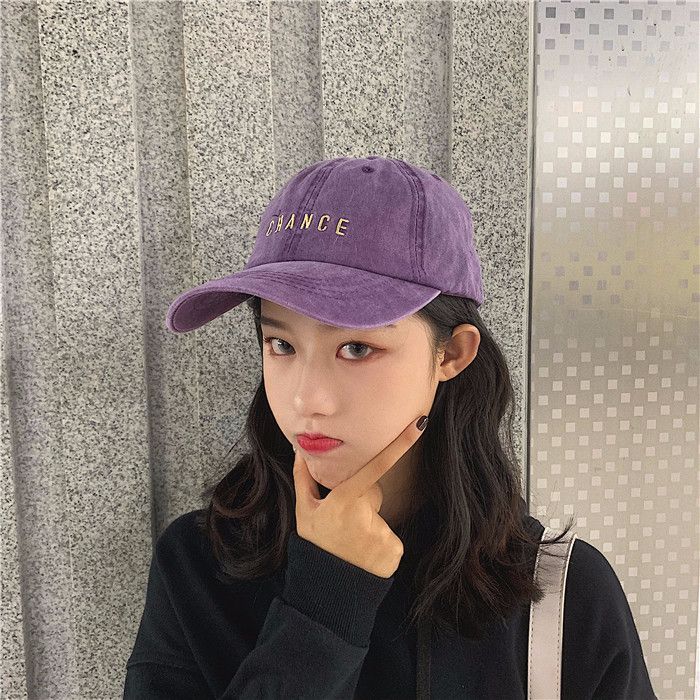 Four Seasons Cowboy Wash Hat Women Retro Baseball Hat Korean Version To Do Old Everything Street Alphabet Embroidery Cap Specification drawing