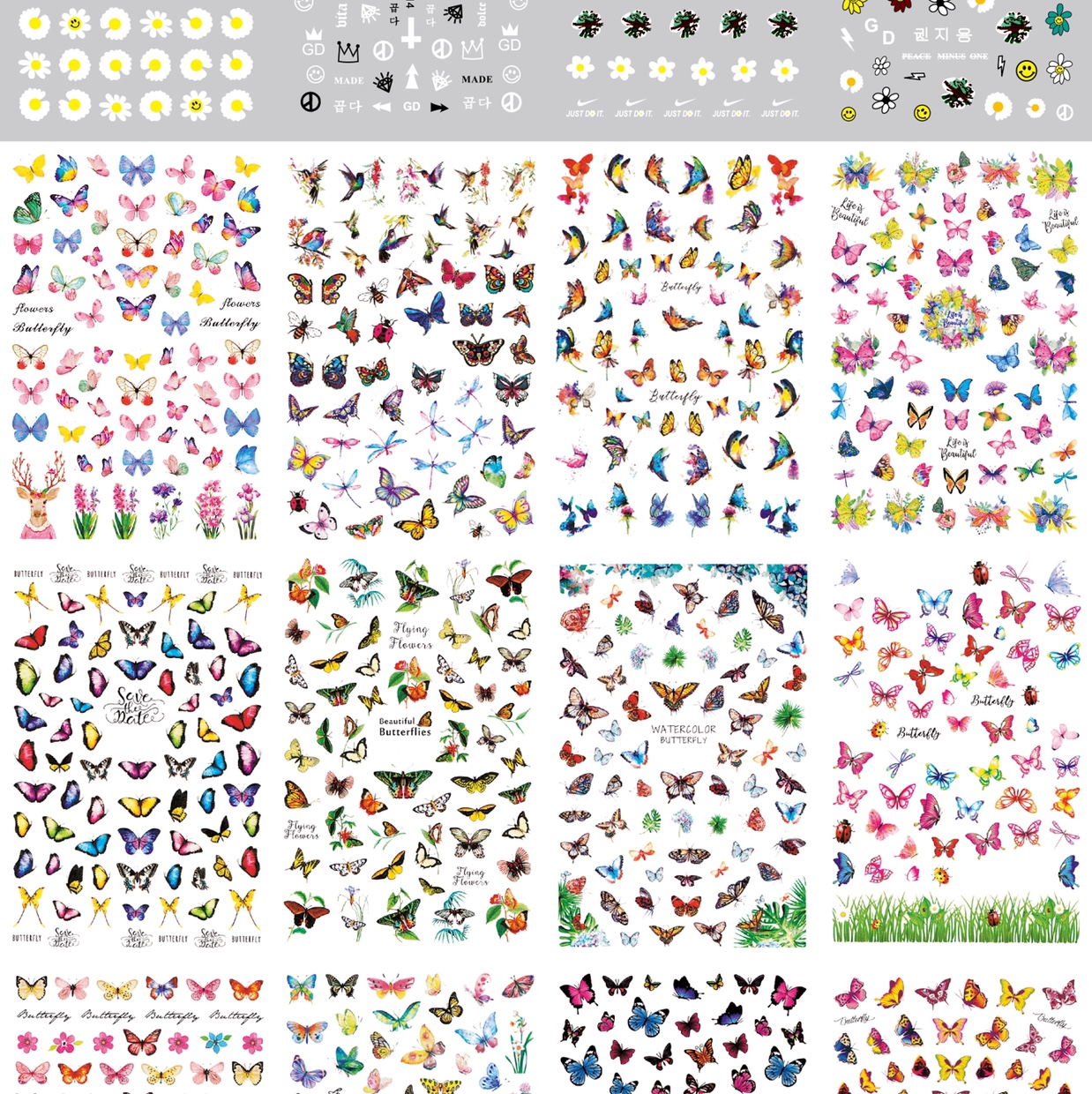 Direct sales from the manufacturer of nail stickers, butterfly stickers and fashionable nail art stickers details Picture