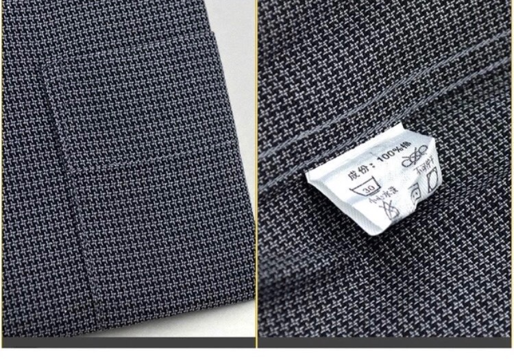 Spring and autumn men's long-sleeved plus-size shirts, plump loose striped shirts Specification image