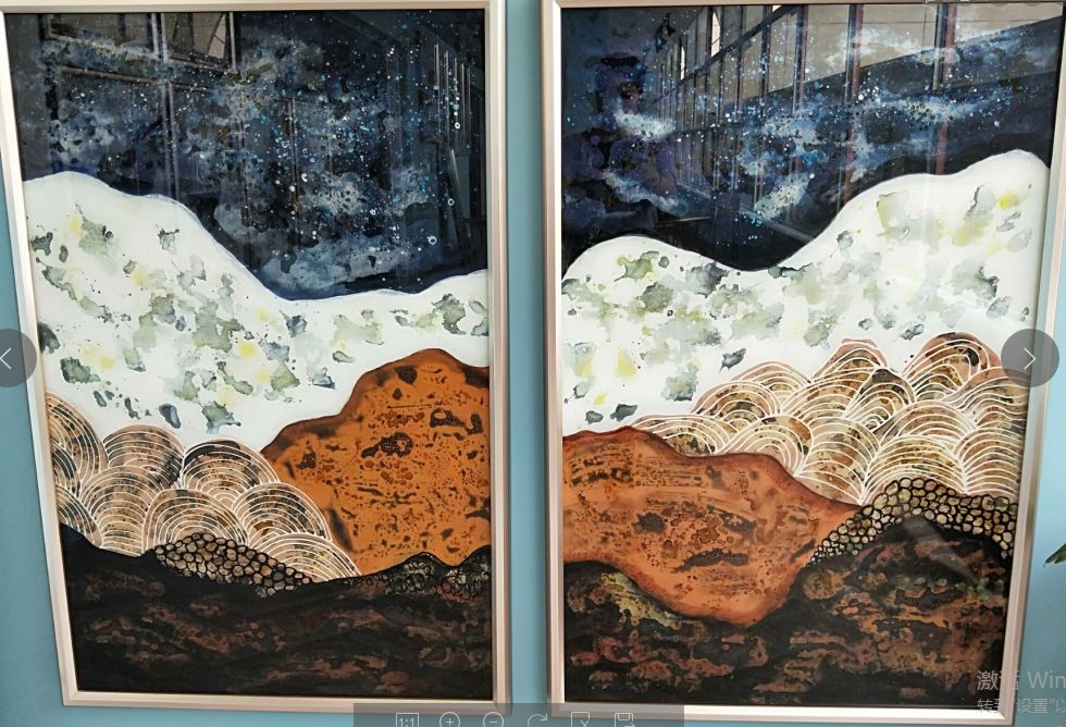 义乌市冠中艺术品 80X120cm实物装饰字画详情1