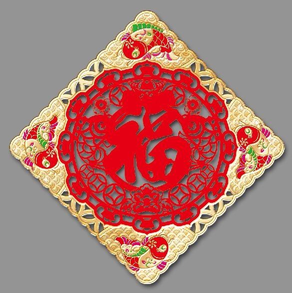 2021 Gold Leaf Jacquard Velvet Three-dimensional Blessing details Picture