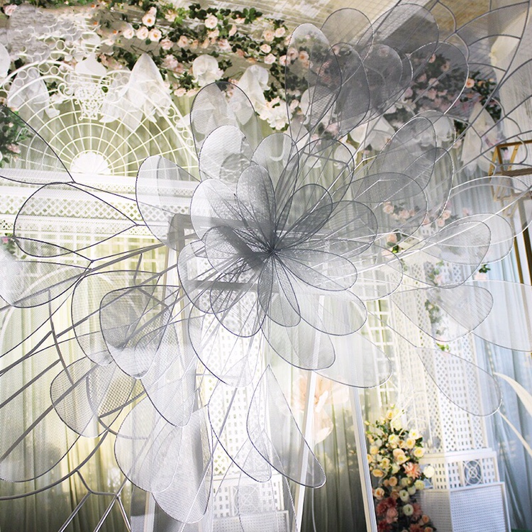 New Love River Background Wedding Props Wedding Supplies Aerial Pendant Suspended Ceiling Hanging Decoration Crystal Hotel Ceiling Decoration Butterfly Flowers Specification drawing