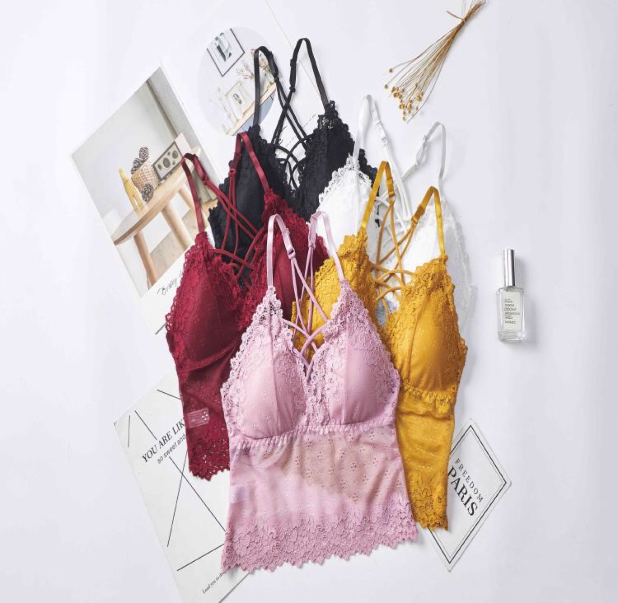 Summer Korean-style sexy lace and long design with a beautiful back and a women's chest wrap