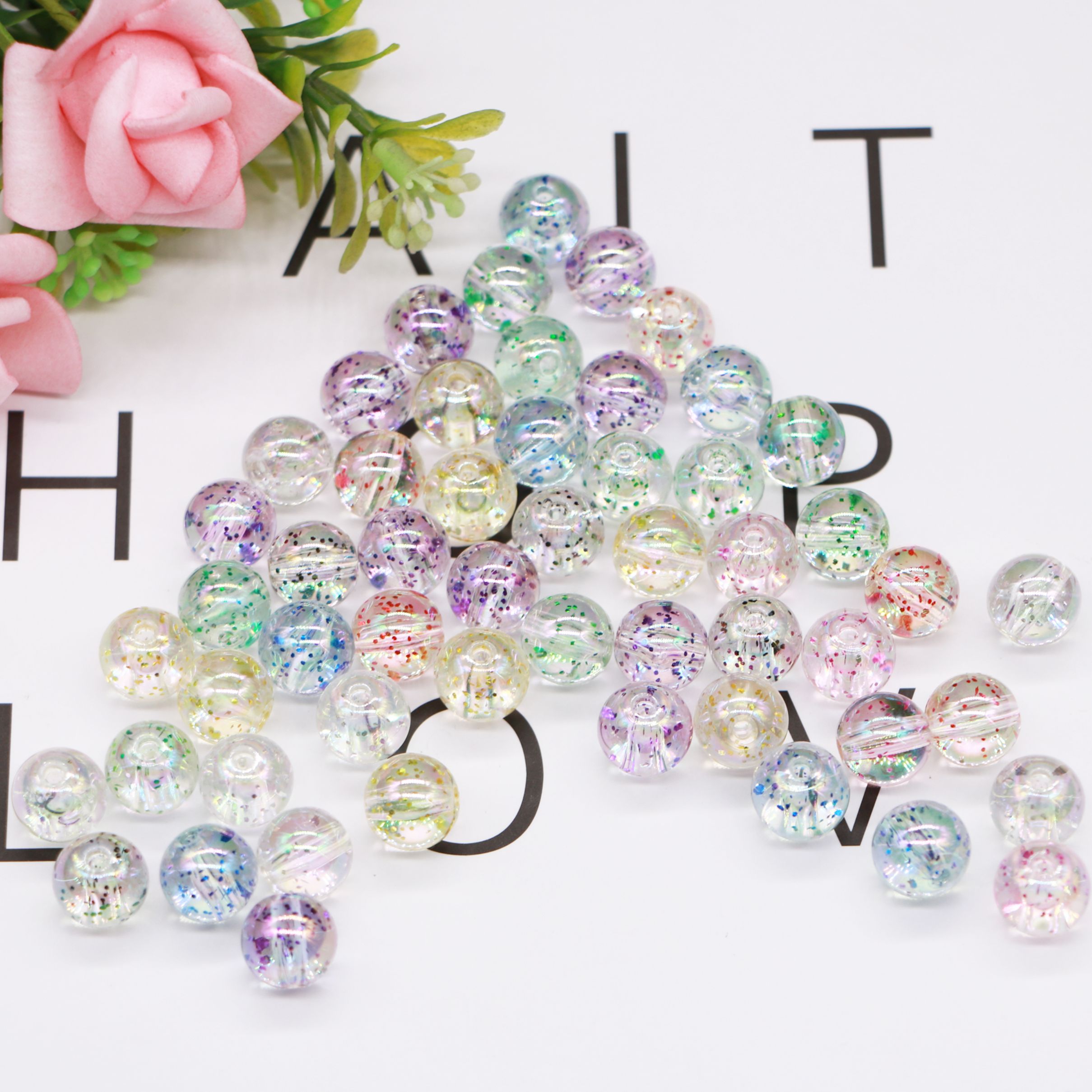 10MM magic onion powder ball BEADS AB color powder beads DIY handmade beaded bags accessories powder beads wholesale