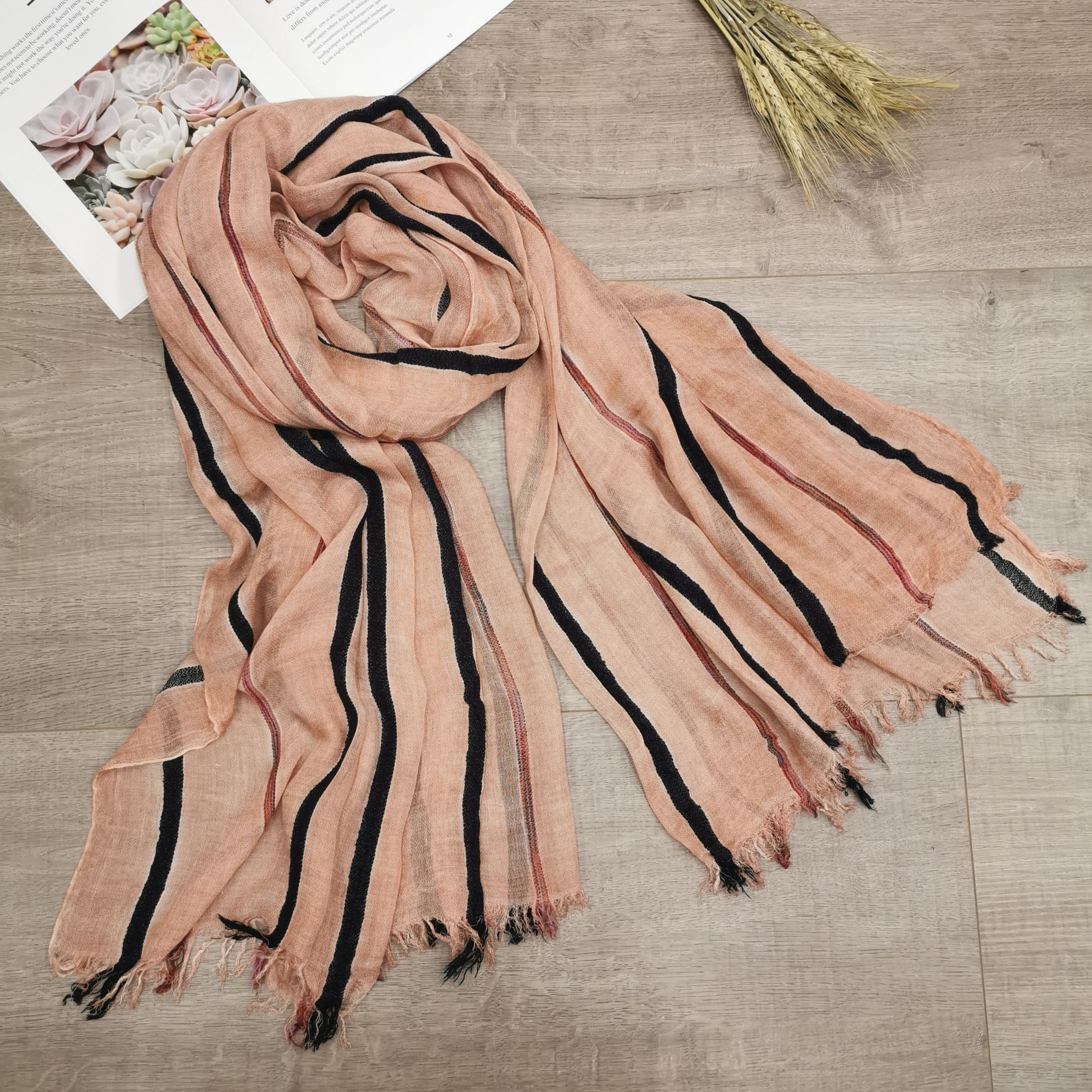 Super Soft Modal Black And Red Scarf Beach Towel Holiday Fairy Wholesale Foreign Trade Original Single Four Seasons Love details Picture