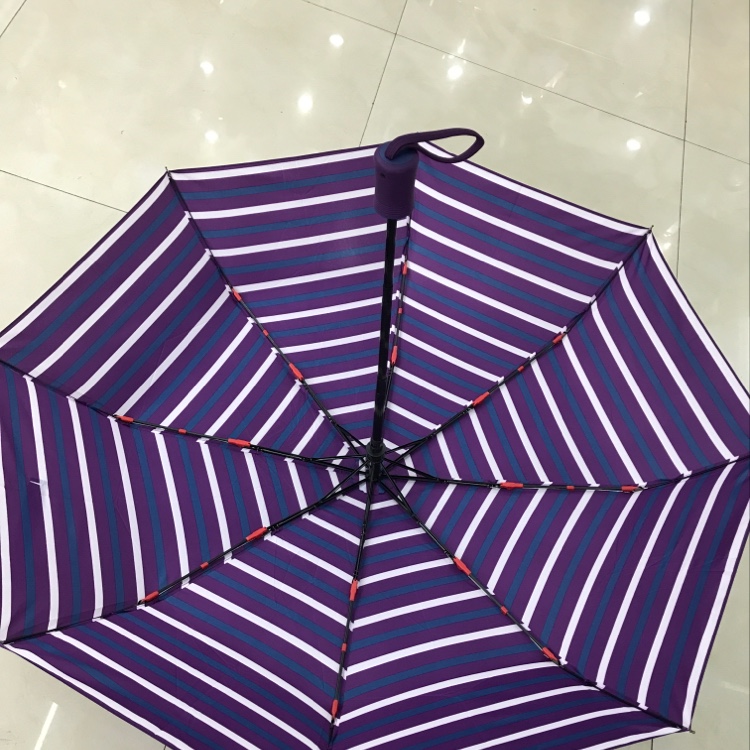 Item No. 3050A Automatic Collision Cloth Horizontal Triple Folding Umbrella Specification drawing