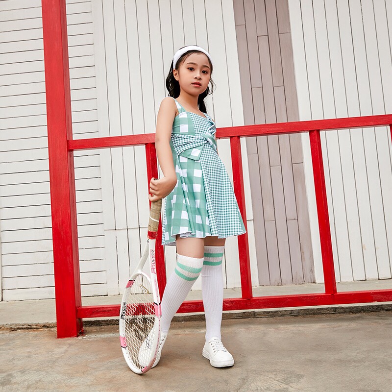 Little Korean bathing suit for small and medium sized children, one-piece bathing suit for girl, cute Princess hot Spring bathing suit for girl