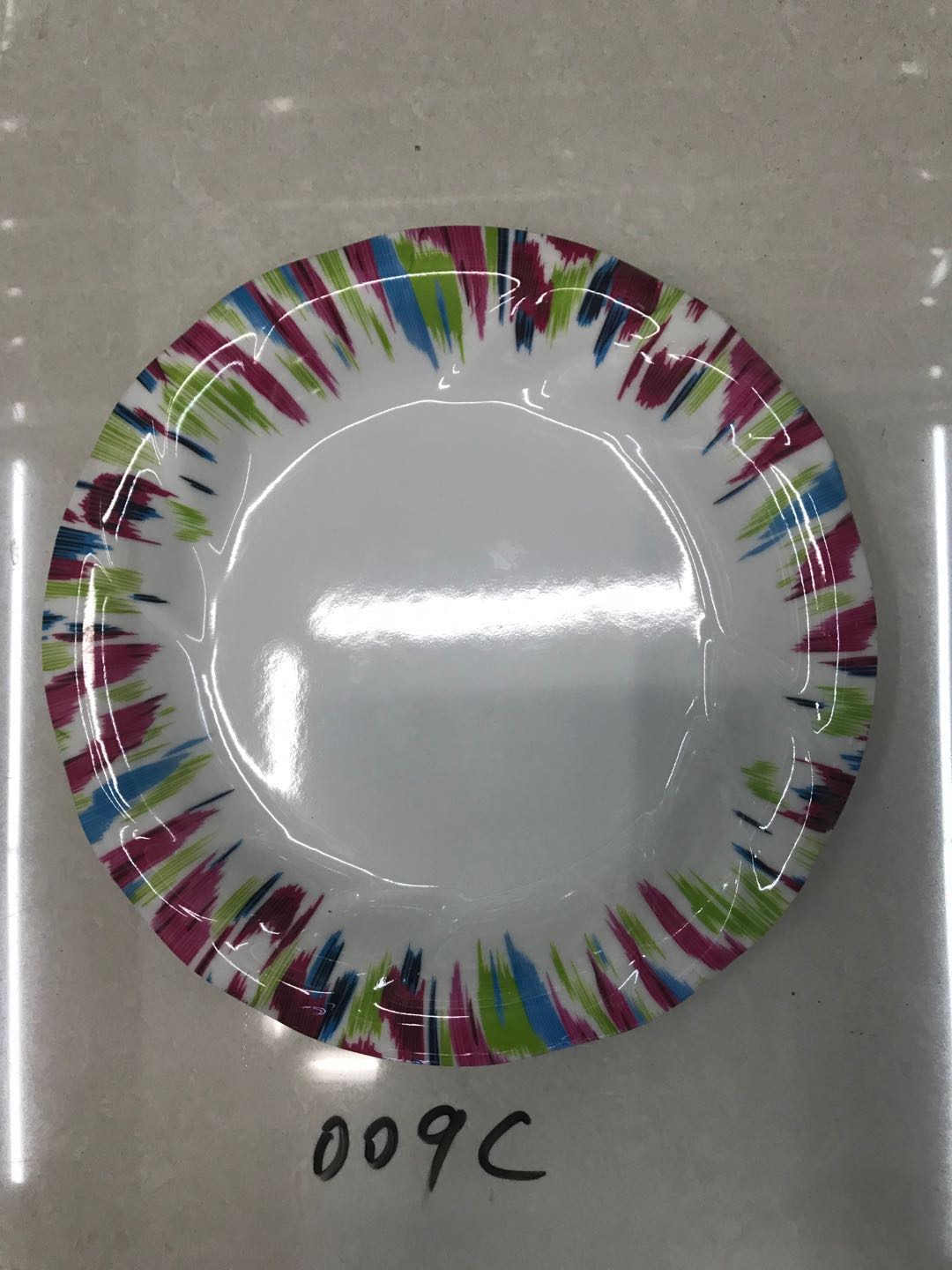 Round melamine plate 009C flower