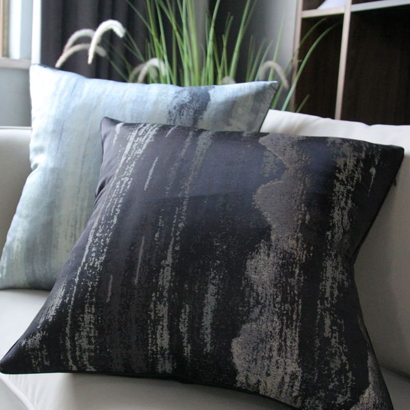 Landscape painting pillow cushion, light luxury, simple and modern European-style sofa pillow cover, home living room details Picture