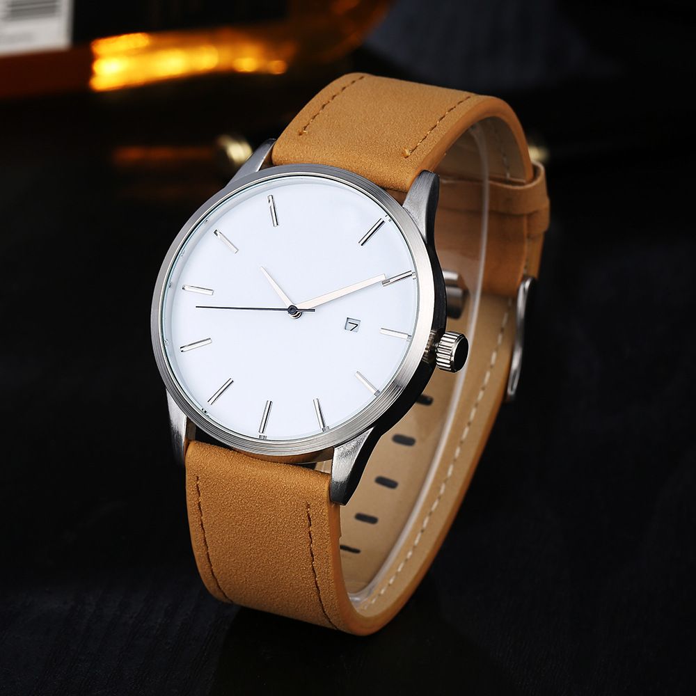 Frosted men's calendar, a popular quartz watch in Europe and America, is a fashionable and casual men's watch for business use Application Scenario