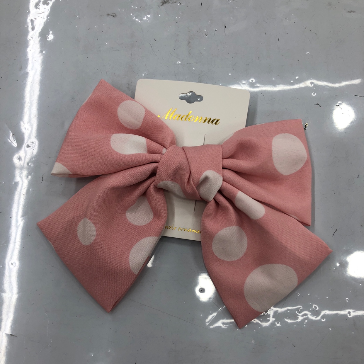 South Korea is large dot bowknot hairpin melting back of the head top clip web celebrity temperamental bangs top clip hearwear pink thumbnail
