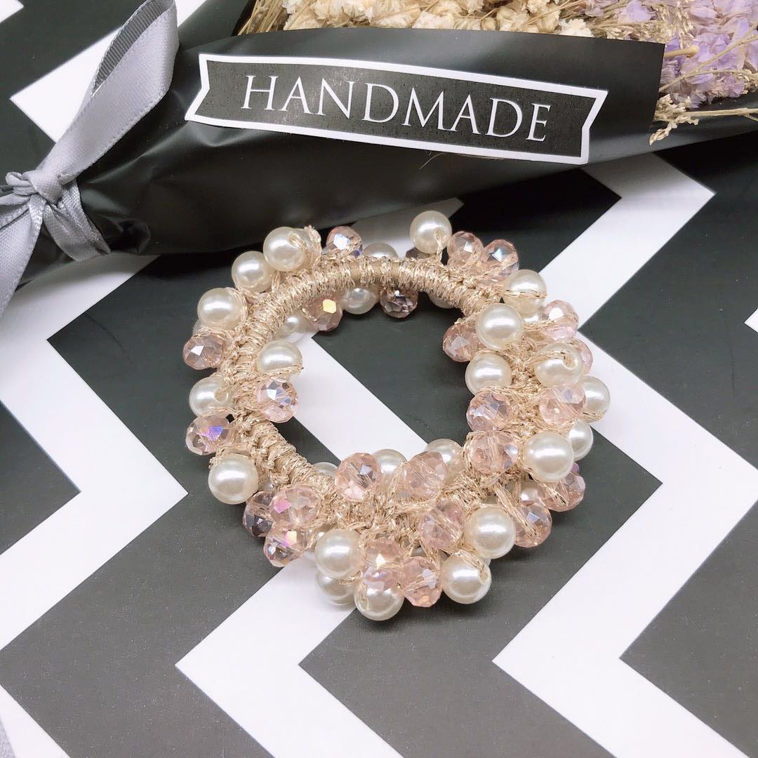 New Korean-style Dongdaemun fashionable and elegant ladylike pearl crystal versatile hair band and hair accessory factory direct sales