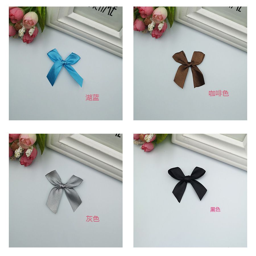 Factory direct sales of 2cm ribbons, bows, ribbon handcrafted floral decorations, clothing accessories, bows, webbing flowers in stock pic 2