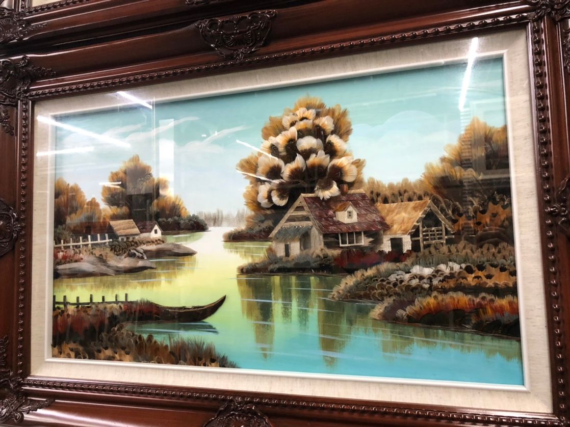 义乌大森装饰80x120cm纯手工羽毛装饰画详情图2
