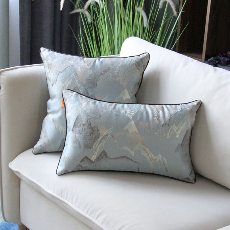 Light luxury, simple and modern European-style sofa pillowcase, home living room large pillow cover, waist pillow with core, custom-made Item Picture