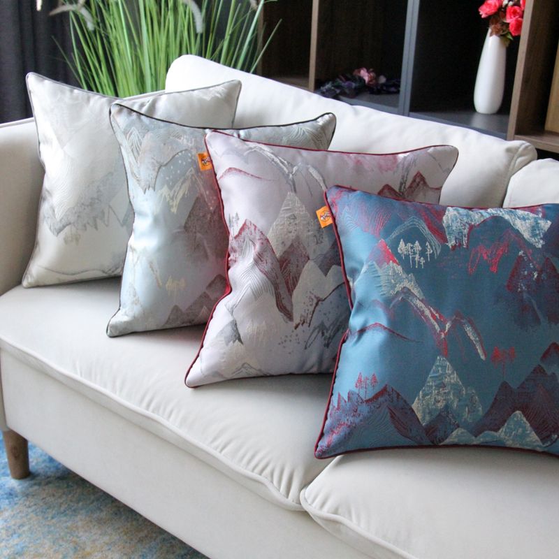 Light luxury, simple and modern European-style sofa pillowcase, home living room large pillow cover, waist pillow with core, custom-made