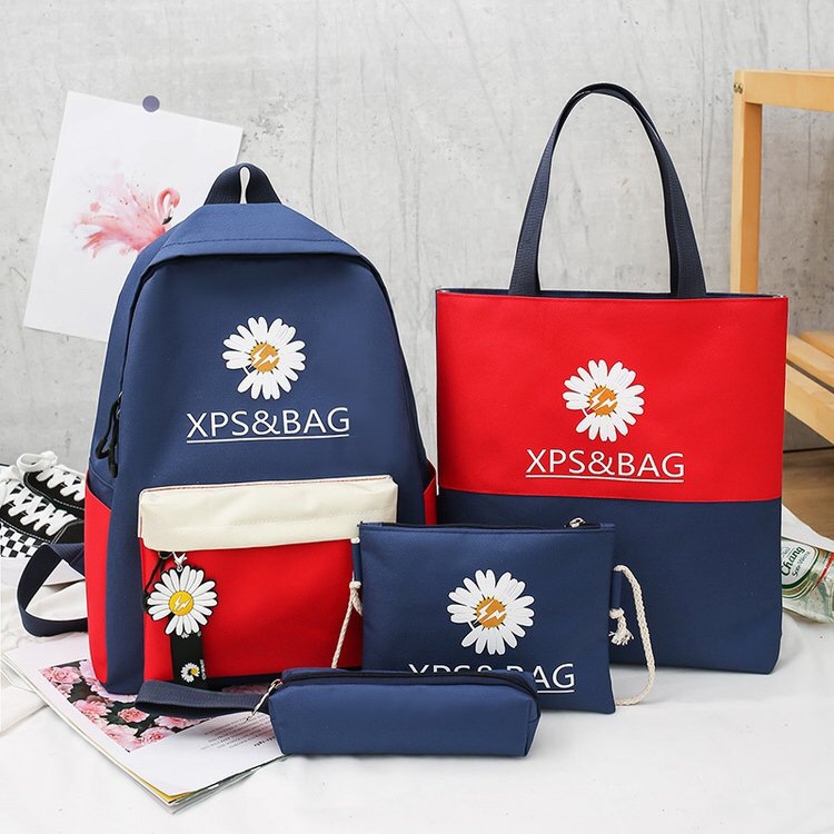 小雏菊系列大花款学生书包四件套多用背包产品图
