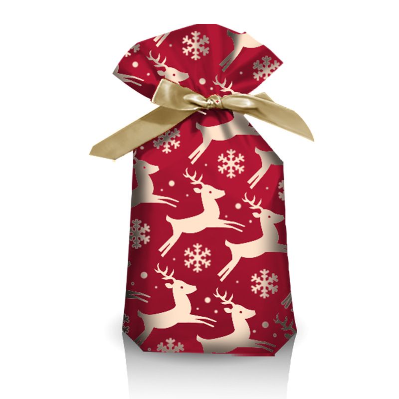 新款圣诞节礼品包装袋子丝带抽绳袋平安果袋回礼袋束口袋1217详情图5