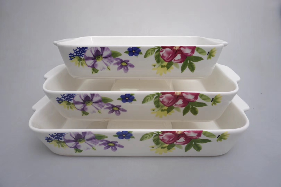 The baked flowers are rectangular and placed on three baking trays details Picture