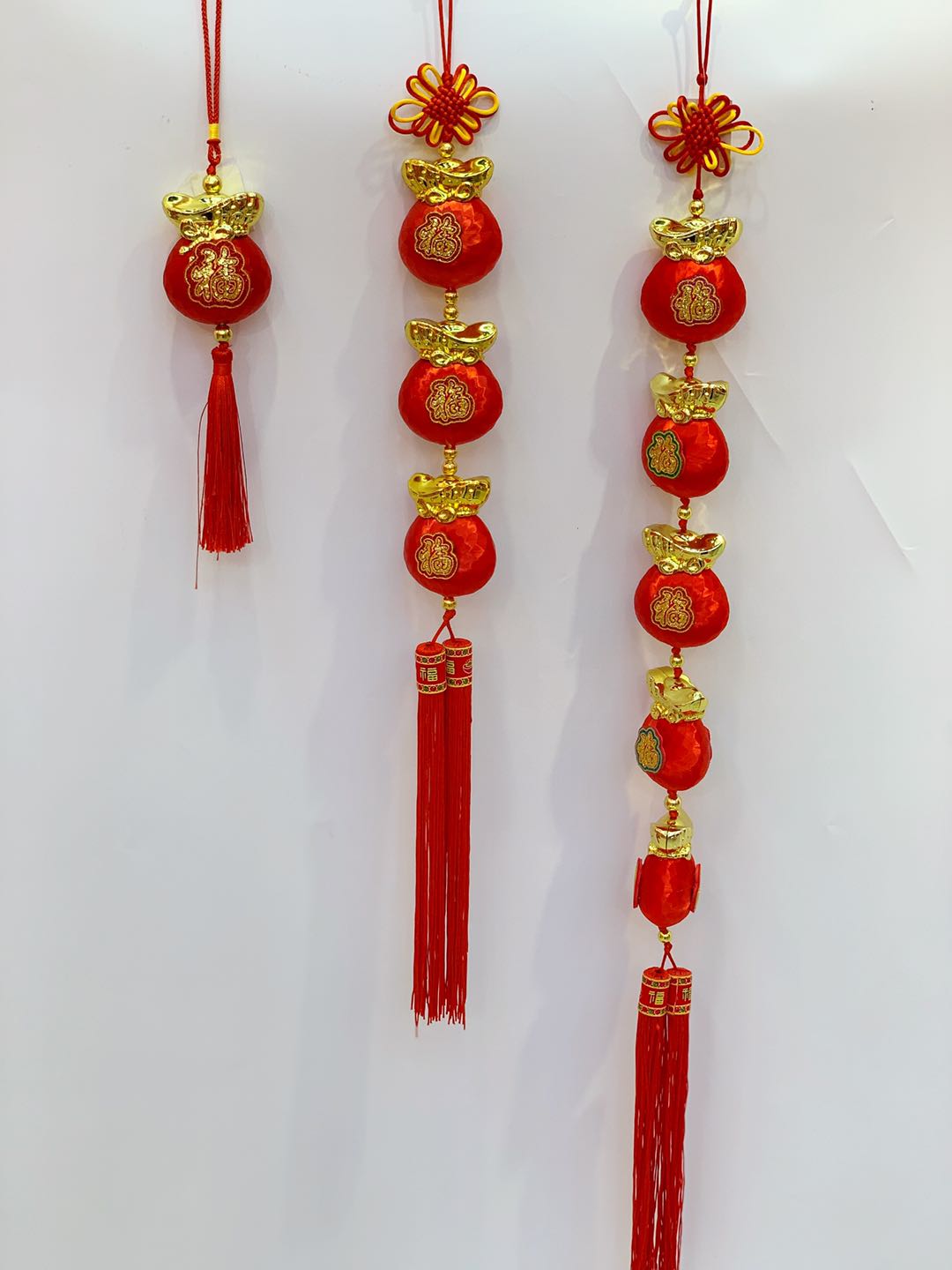 Home Decoration vb- Five Money Bag String Pendants for New Year and Spring Festival Interior decoration Factory Direct Sales
