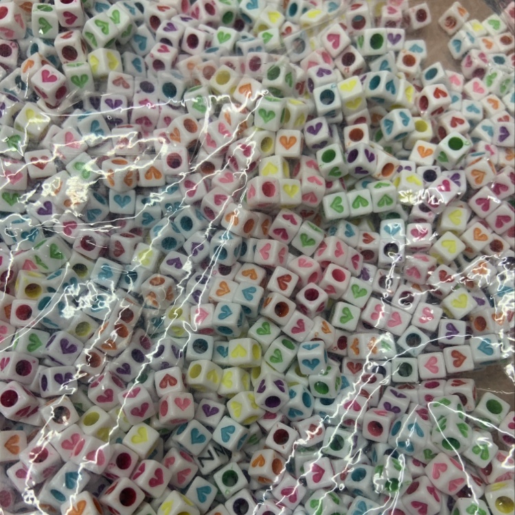 6X6 white ten color heart thumbnail