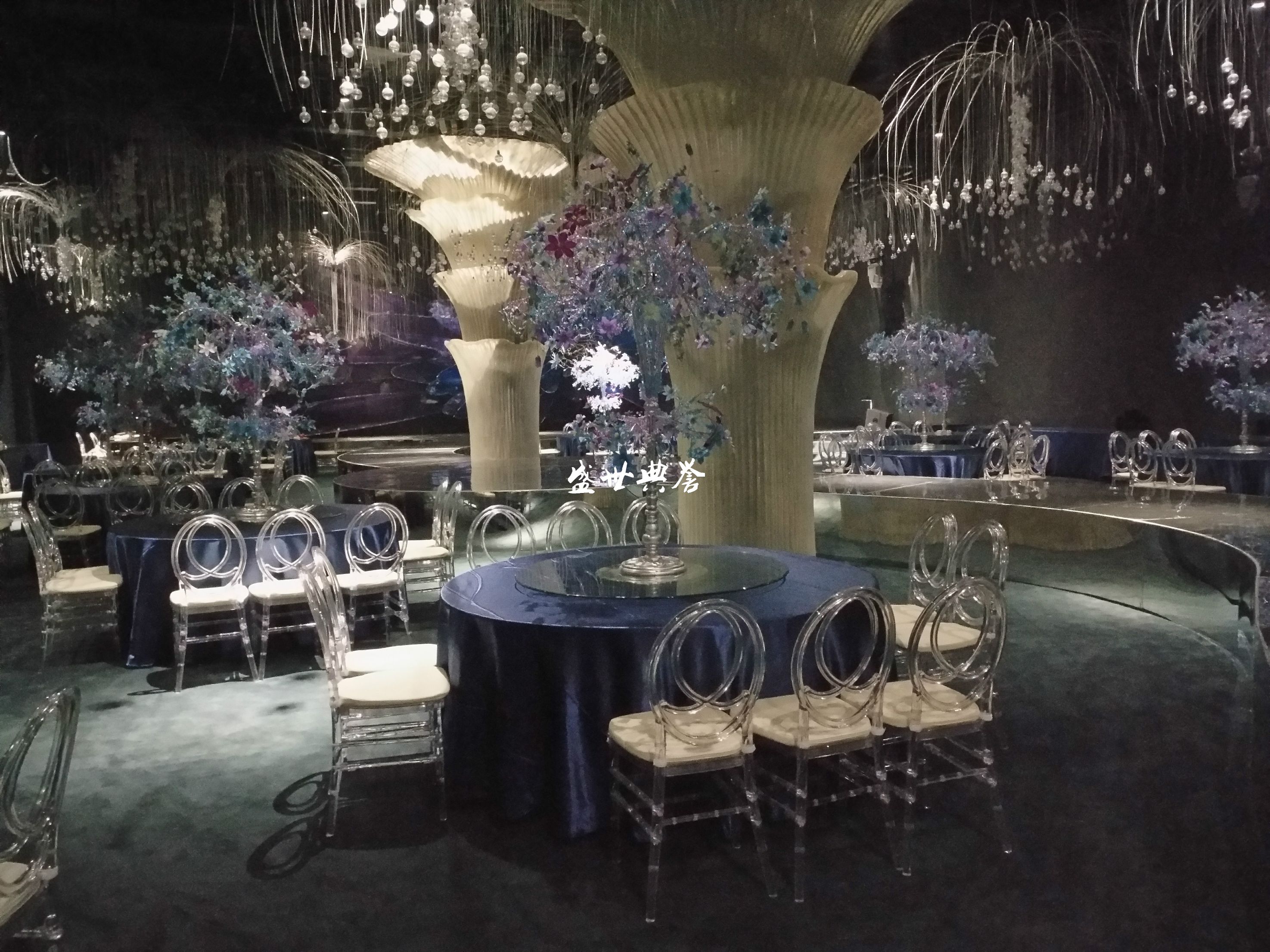 义乌外贸出口亚克力竹节椅度假酒店户外婚礼水晶椅拆装树脂椅直销详情7