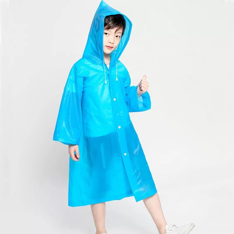 Direct sales of non-disposable EVA eco-friendly material candy-colored children's raincoats from Yiwu manufacturers Specification image