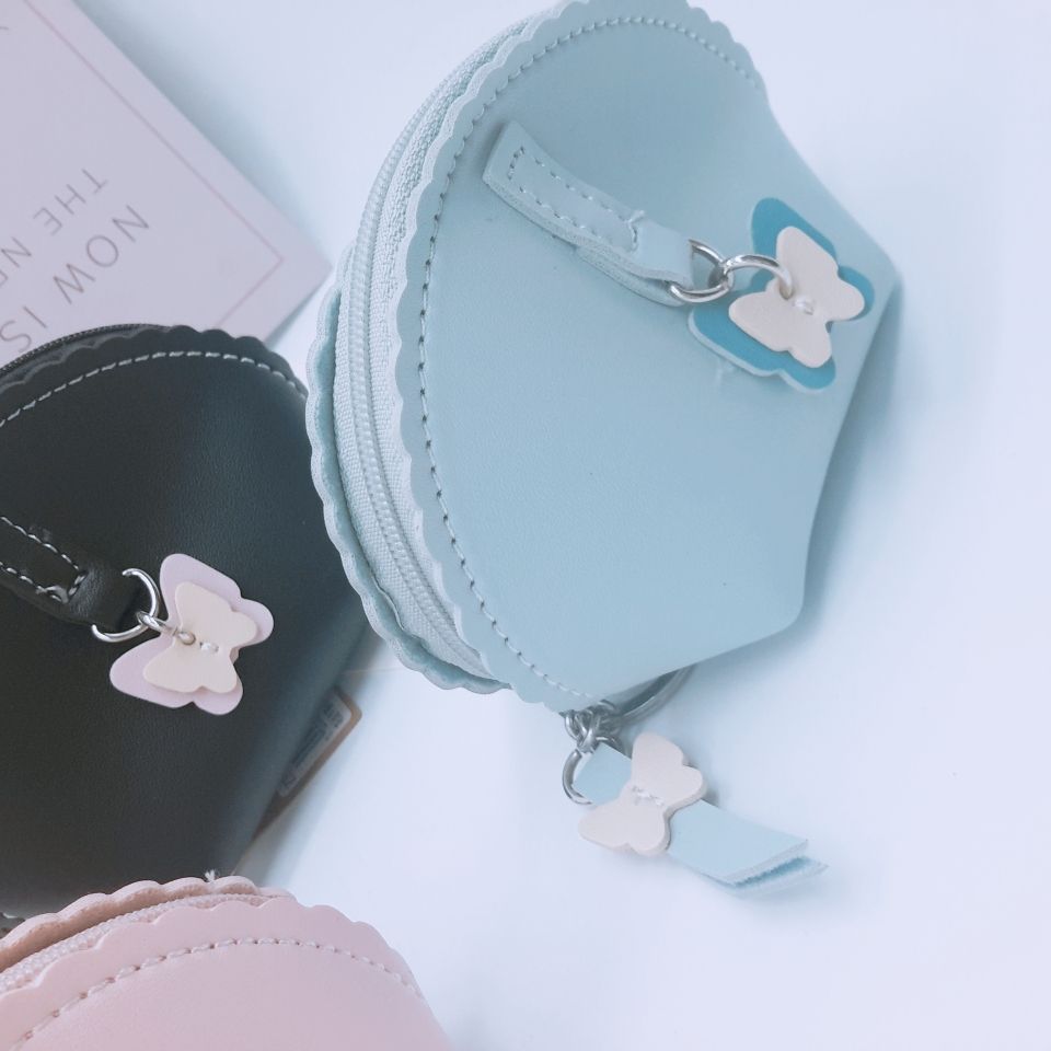 Butterfly coin purse Simple Korean coin purse female mini coin bag Small purse female short coin bag Specification drawing