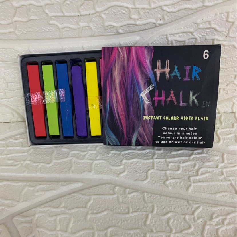 6 color disposable hair dye pen, hair dye stick, hair dye pin, hair dye chalk thumbnail