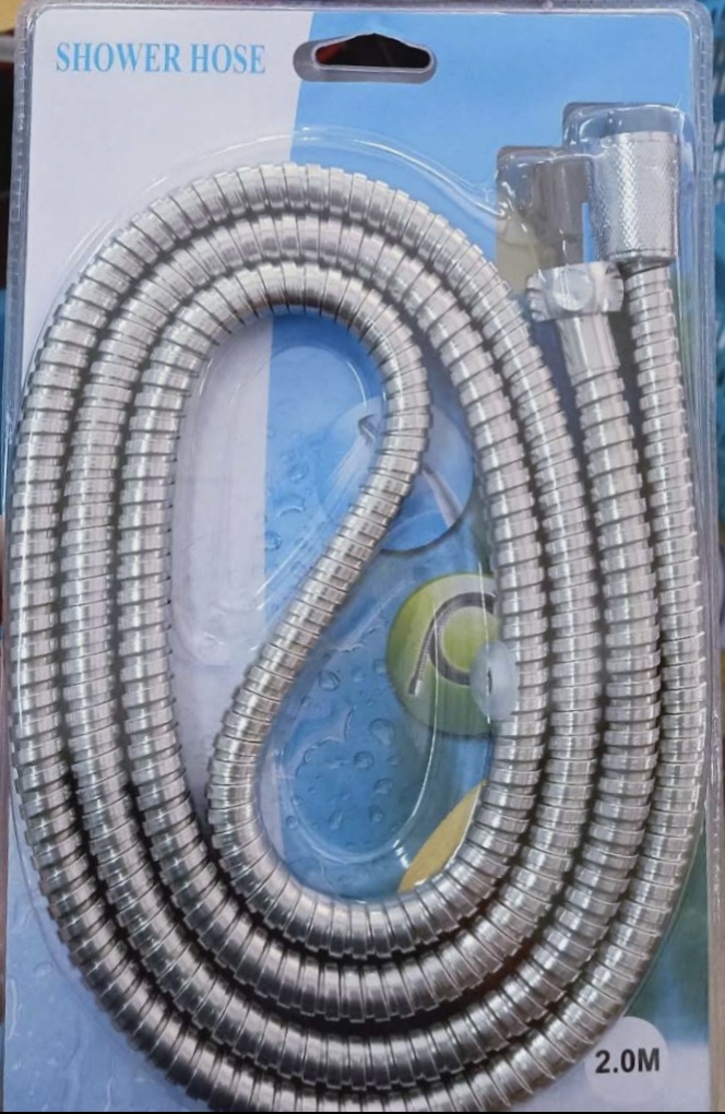 Stainless steel two-button shower hose spray hose double bubble blister hose thumbnail