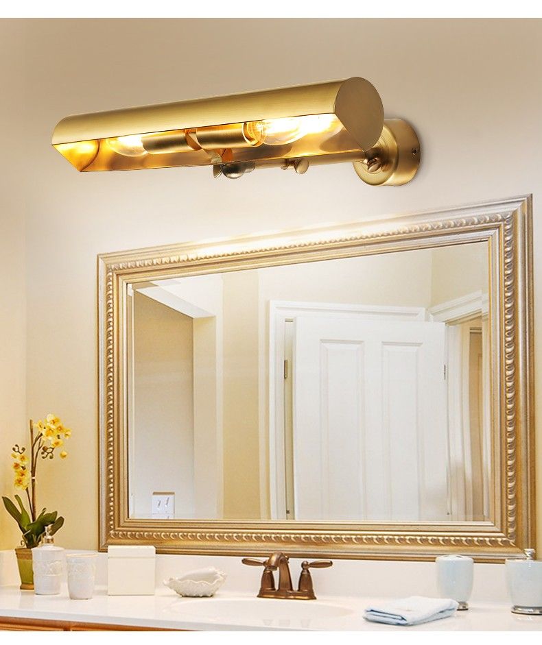 Ancient European-style all-copper mirror headlamps, handcrafted living room decorative chandeliers, European-style lamp series detail image 6