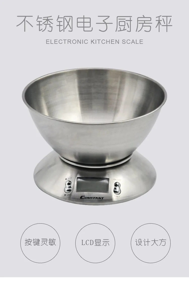 14192-79B Amazon Bestseller Household Electronic scale, Precise stainless steel tray base kitchen scale detail image 1