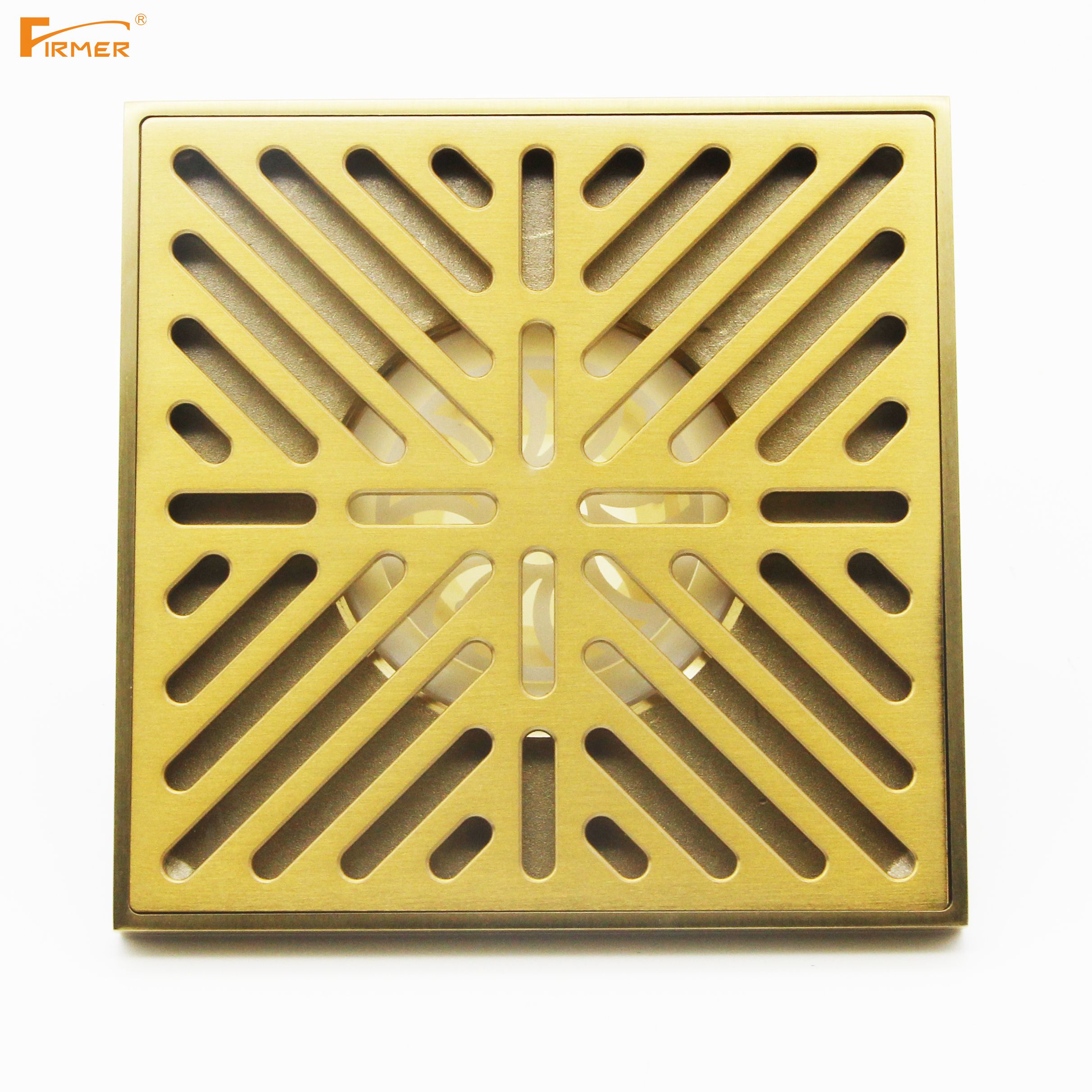FIRMER all copper deodorant core shower bathroom sewer insect proof toilet brushed gold floor drain Application Scenario