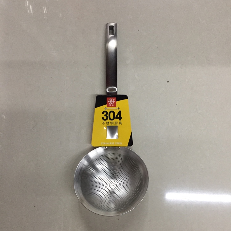 304 stainless steel square-handled fine-hole colander 9114