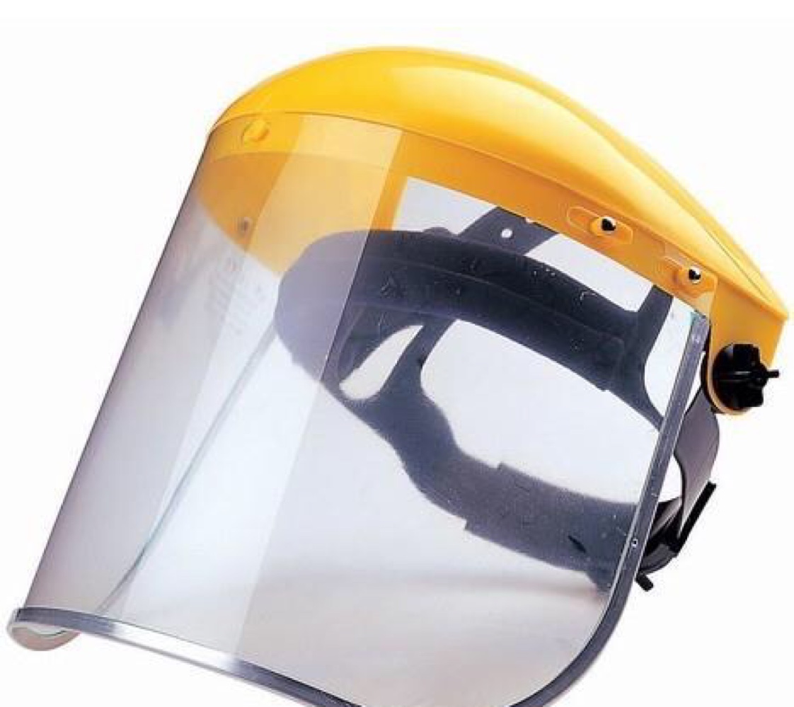 黄顶面屏塑料面罩