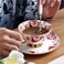 骨瓷咖啡杯碟包金细节图