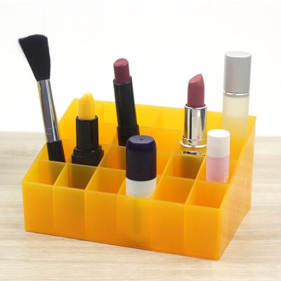 24-compartment lipstick stand desktop storage box, lipstick stand transparent lipstick display stand, makeup eyebrow pencil display details Picture