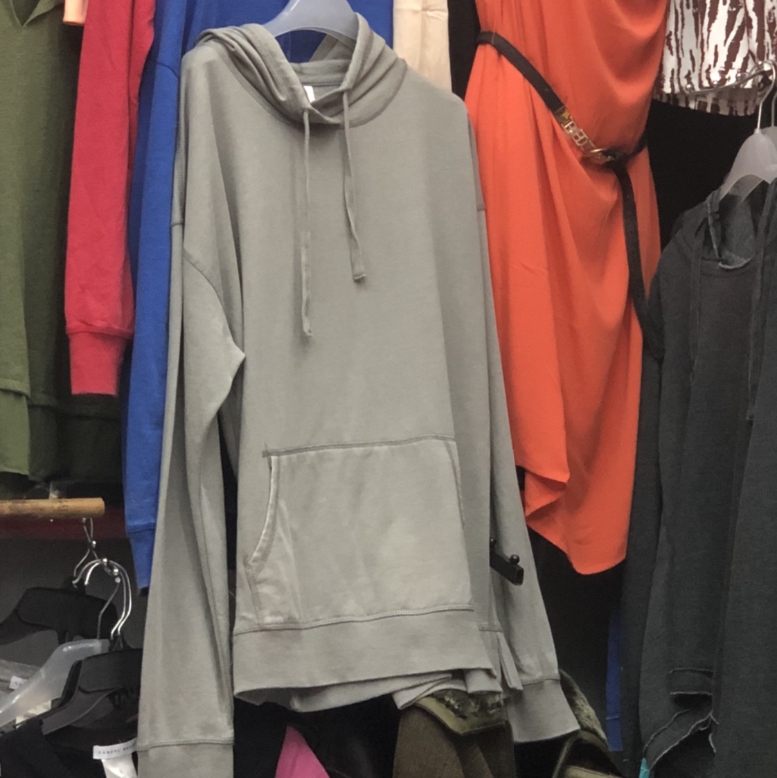 Grey women's loose long sleeves thumbnail