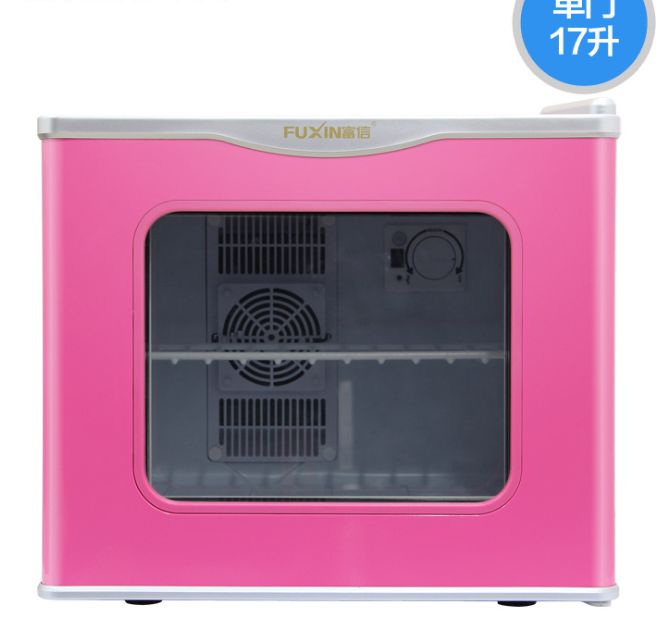 小冰箱家用迷你单门冷藏展示箱留样柜（粉色）