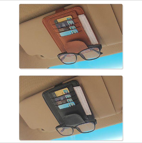 Car sunshade and sun shield plate, PU leather interior, sunglasses, card receipt, car storage and organization bag, jacket Specification image