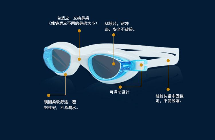 成人爆款特价游泳护目镜 高清防水游泳镜 8300详情图2