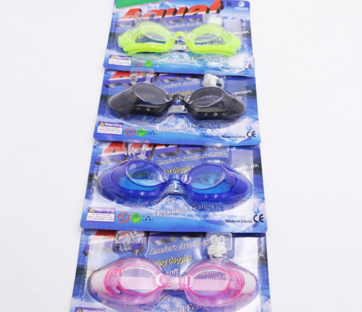 男士女士儿童平光防水游泳镜批发耳塞鼻夹套装0403