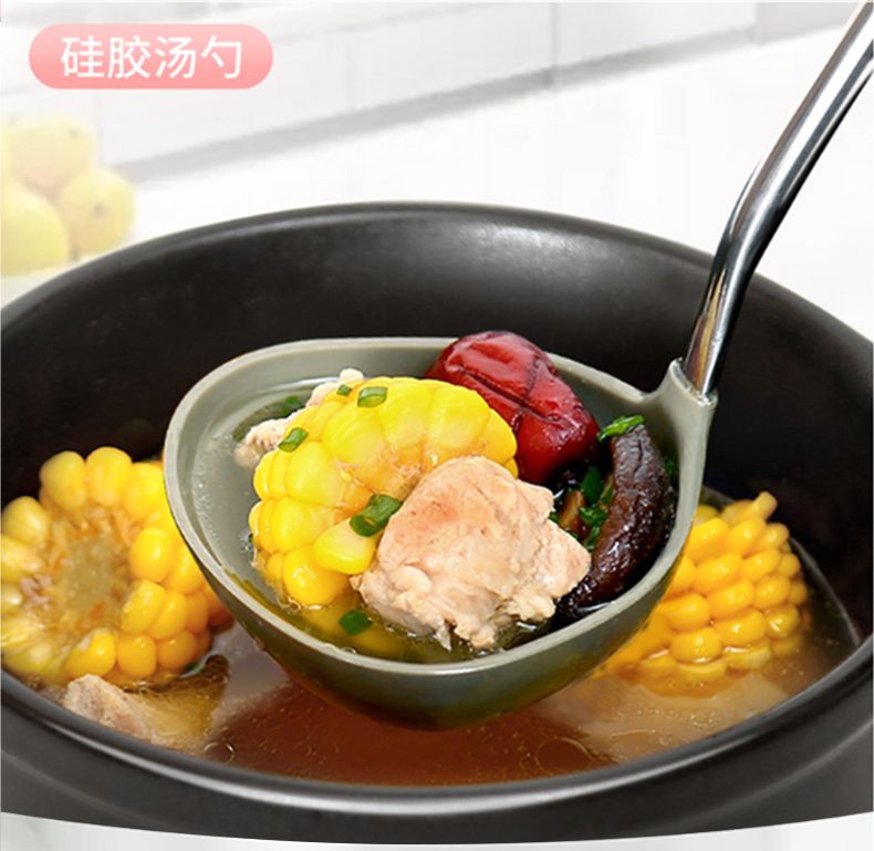 华帝硅胶铲不粘锅专用铲子家用厨房硅胶锅铲硅胶汤勺子铲子耐高温详情图13