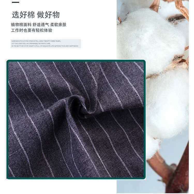 New style of pure cotton, cotton and linen apron, old coarse cloth cover-up, women's kitchen oil-proof and stain-proof shoulder straps, reversible dressing and protective clothing work clothes Specification image