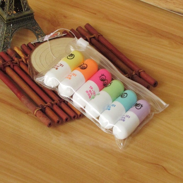 Tianfu 121 Mini Pill color highlighter 6 color highlighter marker note marker color pen diagonal head thumbnail
