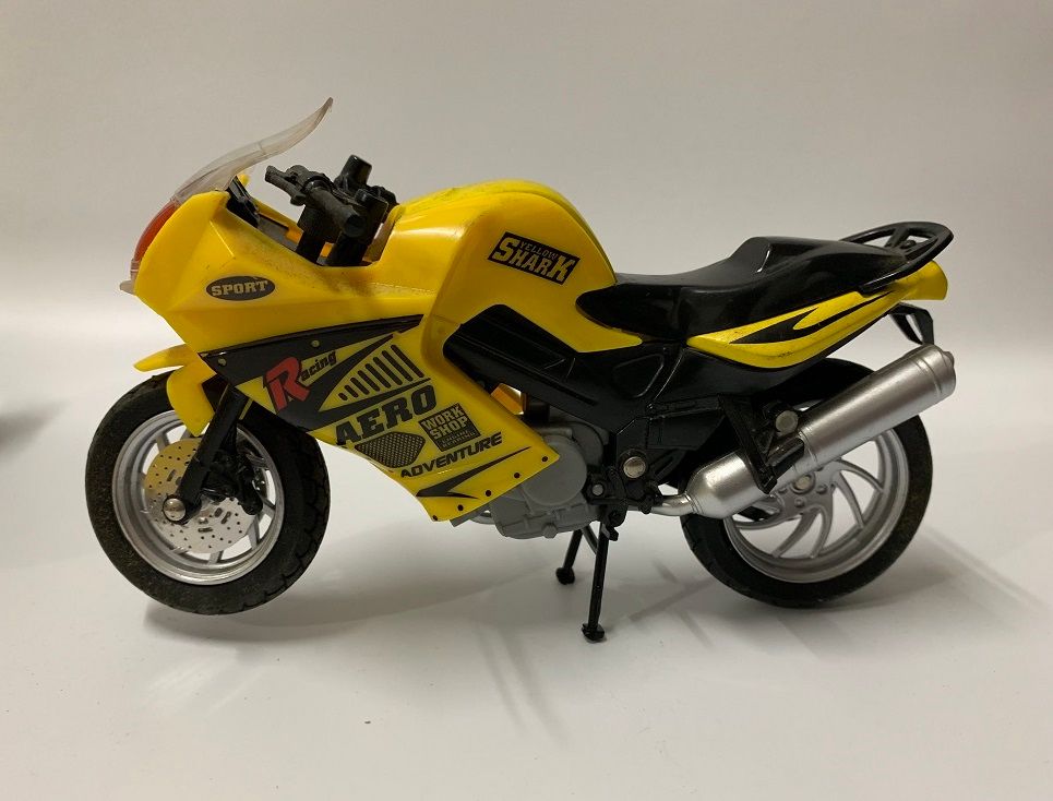 模型摆件塑料摩托车1:12合金摩托车 滑行小车 拉力赛摩托 DIY场景产品图