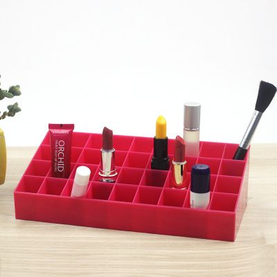 Transparent 36-compartment lipstick stand, makeup lip balm display rack, colored cosmetics desktop storage box Specification image