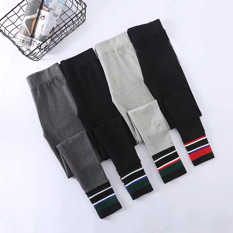 莫代尔棉接脚口打底裤